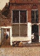 VERMEER VAN DELFT, Jan The Little Street (detail)  et oil on canvas